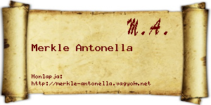 Merkle Antonella névjegykártya